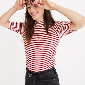 Madewell Mock Neck Shirttail Tee